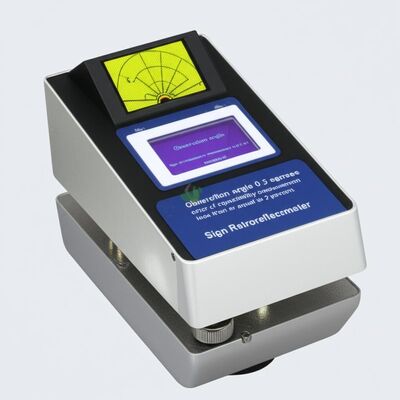 Ângulo de observação 0,2 graus Erro de repetibilidade do retrorefletômetro de sinal menor ou igual a 2 por cento Idioma inglês