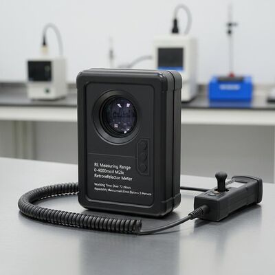 Faixa de Medição RL 0-4000mcd Medidor Retrorefletor M2lx Tempo de Trabalho Acima de 72 Horas Erro de Medição de Repetibilidade Abaixo de 3%
